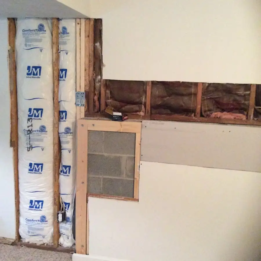 Wall insulation replacement during Basement Flood Cleanup in Lihue